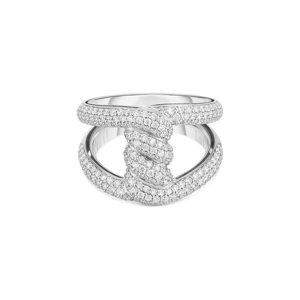 Cialoma Diamond Single Knot Pave Ring - 1